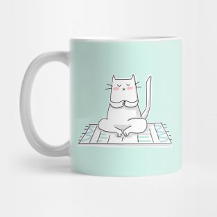 Zen Cat Doing Yoga Mug